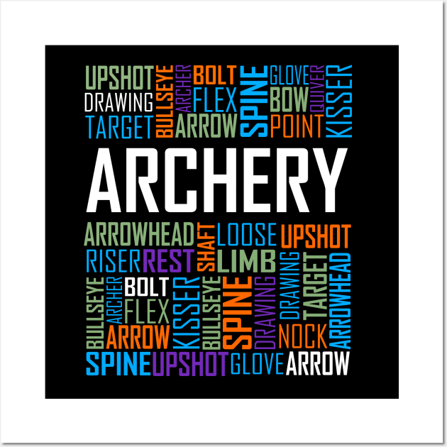 Archery Words Wall Art by LetsBeginDesigns